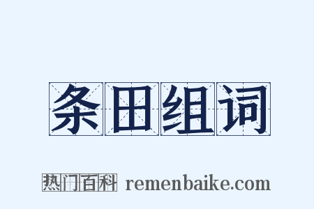 条田组词是什么意思的图片